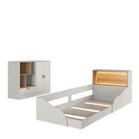 Quarto Infantil c/ Cama de Solteiro Montessoriana com Led e