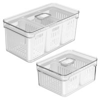 Organizadores de Geladeira Legumes Saladas Frutas 2,2L e 5L