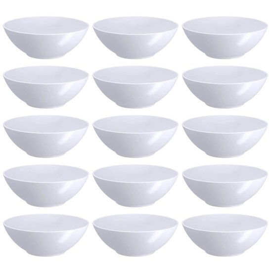 Kit 15 Bowls Plástico Tigela Servir 500ml Coza Pote Redondo