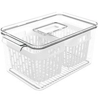 Organizador de Geladeira 3,2L 2 Cestos Escorredor Dry Coza A
