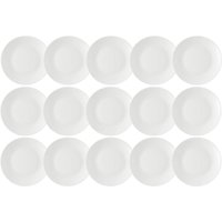 Kit 15 Pratos para Sobremesa Rasos Redondos 18cm Branco Coza