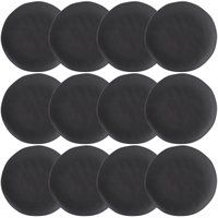 Kit 12 Pratos Rasos Orgânico Preto Matte 26,5cm Cerâmica Mes