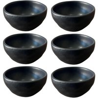 Kit 6 Ramekins Cerâmica 6,5x3cm Molheira 50ml Shoyu Orgânico