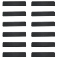 Kit 12 Puxadores Alça de Sobrepor para Móveis Preto PV22 Arm