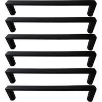 Kit 6 Puxadores Oeiras 13,5cm Preto Fosco Torralba Gavetas R