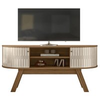 Rack Bancada Tv 55 Pol 136 cm Atlanta Naturale Off White Madetec