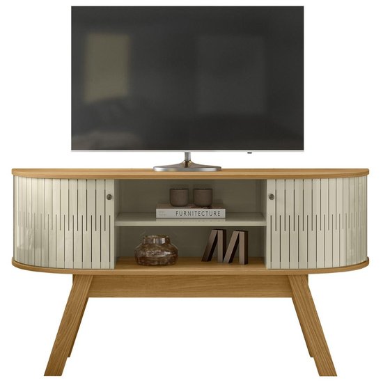 Rack Bancada Tv 55 Pol 136 cm Atlanta Cumaru Opala MADETEC