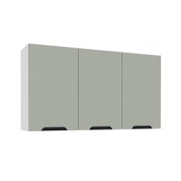Armário Aéreo Meena 3 Portas Verde e Branco