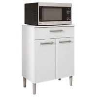 Balcao Multiuso Para Microondas 84X61 cm Diamante Branco Supremo KTP