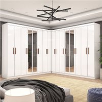 Closet Casal Duplo Rubi Premium 16 Portas Plus 8 Gavetas
