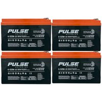 Bateria de Chumbo Ciclo Profundo 12V 15Ah Pulse Kit com 4