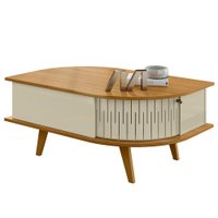Mesa De Centro 2 Portas 90 cm Indianapolis Cumaru Opala MADETEC