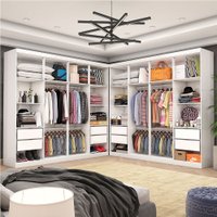 Closet Casal Duplo Rubi 8 Gavetas - Branco