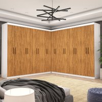 Closet Casal Duplo Rubi Premium 16 Portas Com 8 Gavetas