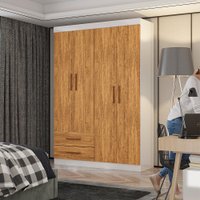 Guarda Roupa Casal Lu Com 4 Portas 2 Gavetas Carioca M&oacute;veis