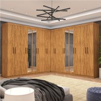 Closet Casal Duplo Rubi Premium 16 Portas Plus 8 Gavetas - Cinamomo