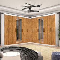 Closet Casal Duplo Rubi Premium Com 16 Portas Plus e 8 Gavetas