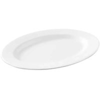 24 Travessas de Melamina Branca 20x14cm Restaurante Bandeja Oval para Buffet Haus Concept