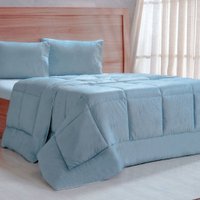 Edredom Prime Casal 3D Embossed 180x220cm Bruma Azul