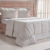 Edredom Prime Casal 3D Embossed 180x220cm Biscuit