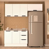 Cozinha Completa Meena 6 Portas 3 Gavetas 40250057 Branco - Politorno