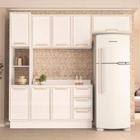 Cozinha Completa Amara 8 Portas 3 Gavetas 40250096 Branco - Politorno