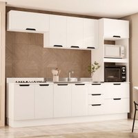 Cozinha Completa Meena 10 Portas 4 Gavetas 40250061 Branco - Politorno