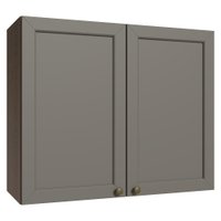 Armário Aéreo 80 cm 2 Portas Rustic/Cinza Vik Madesa
