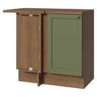 Balcão de Canto 1 Porta Rustic/Verde Vik Madesa