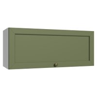 Armário Aéreo 80 cm 1 Porta Basculante Branco/Verde Vik Madesa