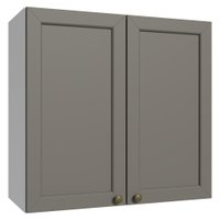 Armário Aéreo 70 cm 2 Portas Branco/Cinza Vik Madesa