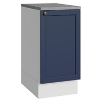 Balcão de Cozinha 40 cm 1 Porta Branco/Azul Vik Madesa