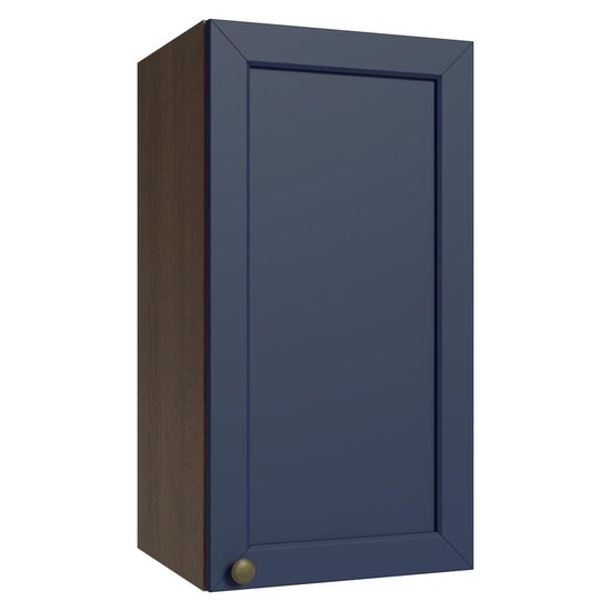 Armário Aéreo 35 cm 1 Porta Rustic/Azul Vik Madesa
