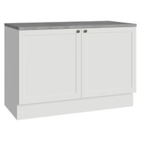 Balcão de Cozinha 120 cm 2 Portas Branco Vik Madesa