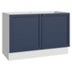 Balcão Gabinete de Pia 120 cm (Sem Tampo) Branco/Azul Vik Madesa