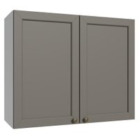 Armário Aéreo 80 cm 2 Portas Branco/Cinza Vik Madesa