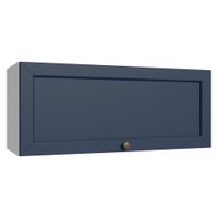 Armário Aéreo 80 cm 1 Porta Basculante Branco/Azul Vik Madesa