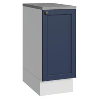 Balcão de Cozinha 35 cm 1 Porta Branco/Azul Vik Madesa