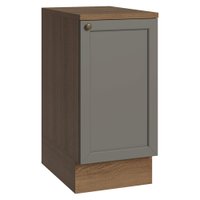 Balcão de Cozinha 40 cm 1 Porta Rustic/Cinza Vik Madesa