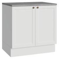 Balcão de Cozinha 80 cm 2 Portas Branco Vik Madesa