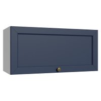 Armário Aéreo 70 cm 1 Porta Basculante Branco/Azul Vik Madesa