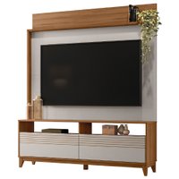 Estante Home Theater Para TV Até 70 Polegadas 1,60m Granada Madeirado / Off White Notável