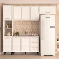 Cozinha Completa Amara 8 Portas 3 Gavetas 40250078 Branco - Politorno