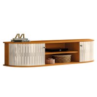 Bancada Suspensa Tv 60 Pol 2P 136 cm Modena Cinamomo Off White MADETEC