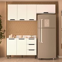 Cozinha Completa Meena 6 Portas 3 Gavetas 40250063 Branco - Politorno