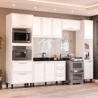 Cozinha Completa Amara 10 Portas 4 Gavetas 40250080 Branco - Politorno