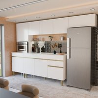 Cozinha Completa Silvia 9 Portas 1 Gaveta Supremo/Freijó - Panorama Móveis