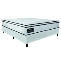 Cama Box Casal Queen Gazin Colchão Molas Ensacadas 158x198x62cm Maximus Branco