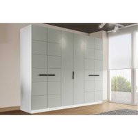 Guarda Roupa 6 Portas e 4 Gavetas Lisboa Branco/Verde - Politorno