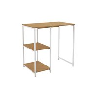 Bar de Sala Jantar Industrial LI044 c/ 2 Prateleiras Canela/Branco - Kappesberg